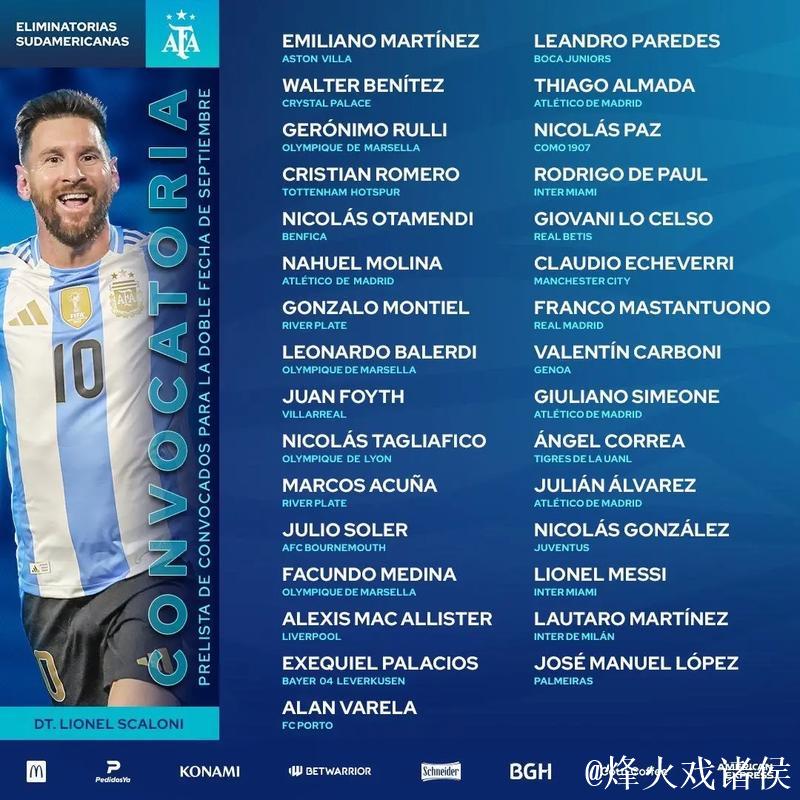 世预赛9月份回归!各主要国家队大名单一览 世预赛9月份回归!各主要国家队大名单一览